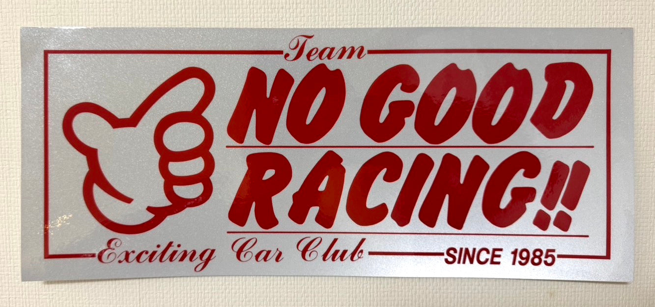 NOGOOD RACINGリフレクター（ 白 × 赤 ）