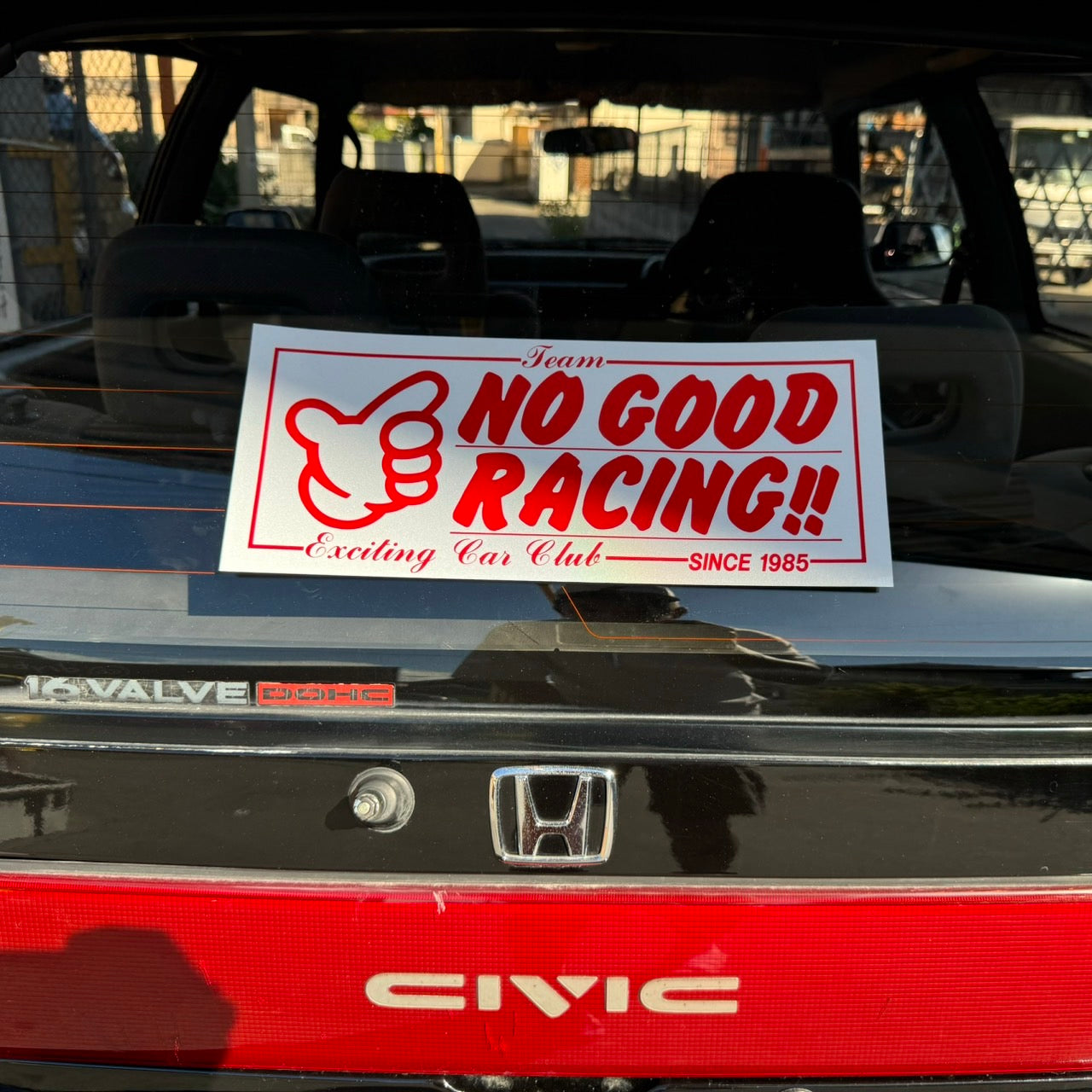 NOGOOD RACINGリフレクター（ 白 × 赤 ）