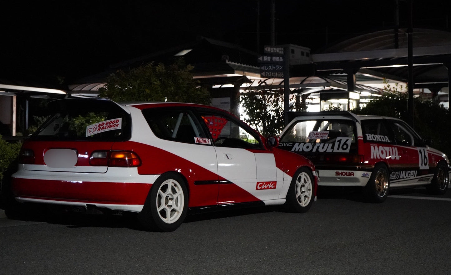 NOGOOD RACINGリフレクター（ 白 × 赤 ）