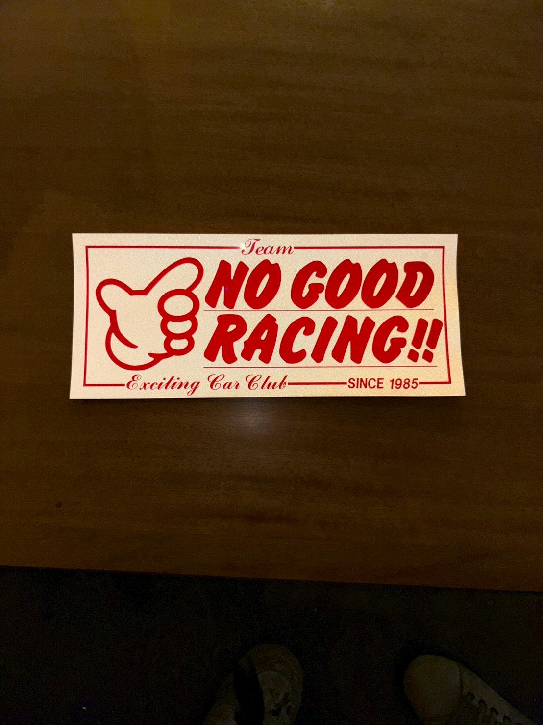 NOGOOD RACINGリフレクター（ 白 × 赤 ）