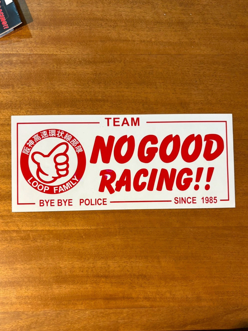 NOGOOD RACINGステッカー（ 赤 ）
